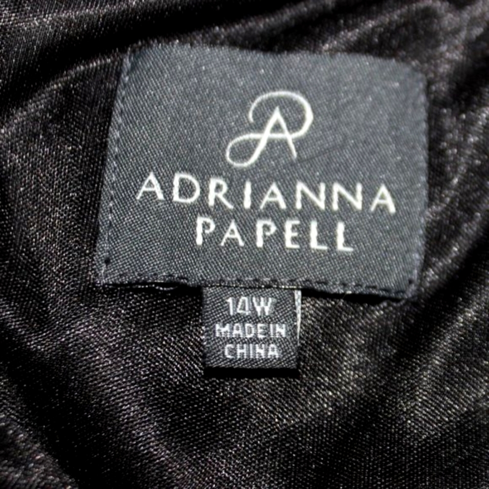 Adrianna Papell Black and white Dress with Silver Link Embellishment - Picture 8 of 13